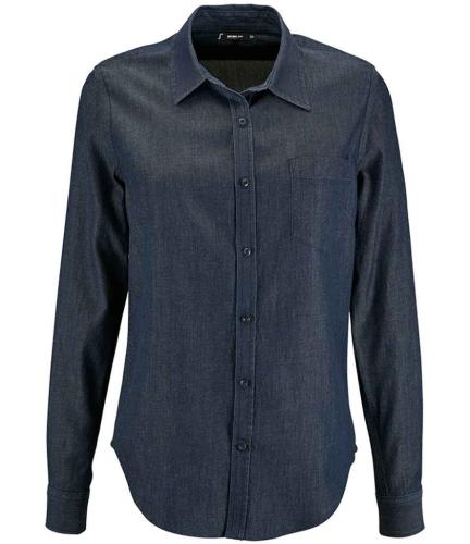 SOLS Lds Barry L/S Shirt - Denim brut - L